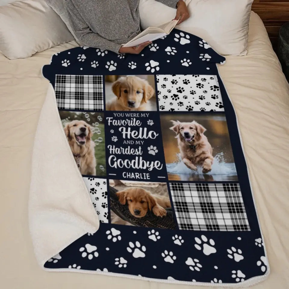 Customized Personalized Memorial Blanket- Sympathy Gift For Pet Owners Pet Lovers