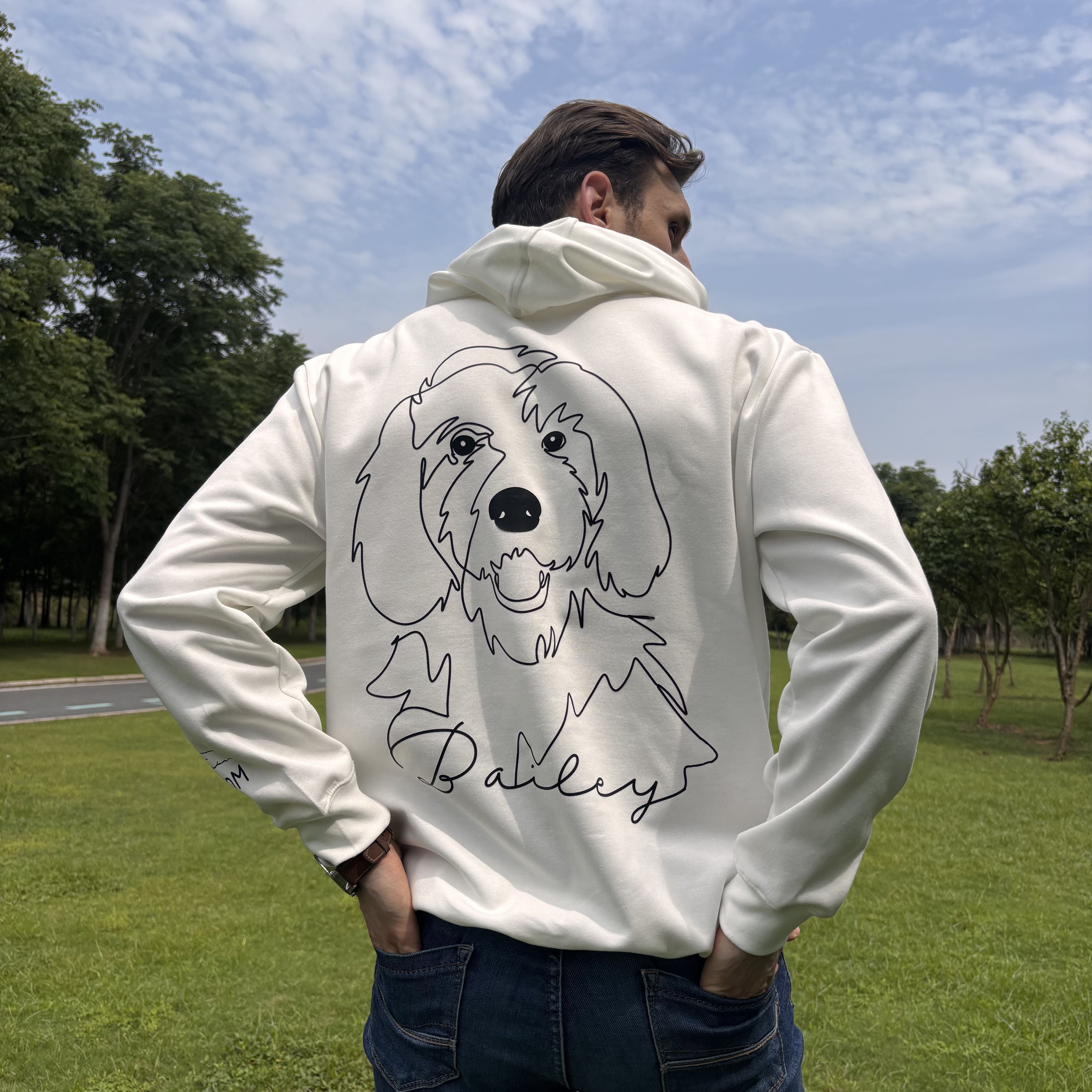 Custom Pet Photo Printed Hoodies, Personalized Dog Sweatshirt Hoodie T-shirt