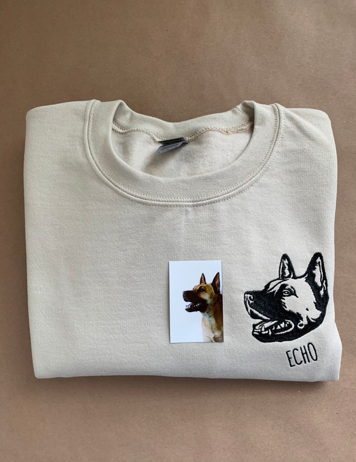 Custom Embroidered Pet Face Sweatshirt,Tee,Hoodie