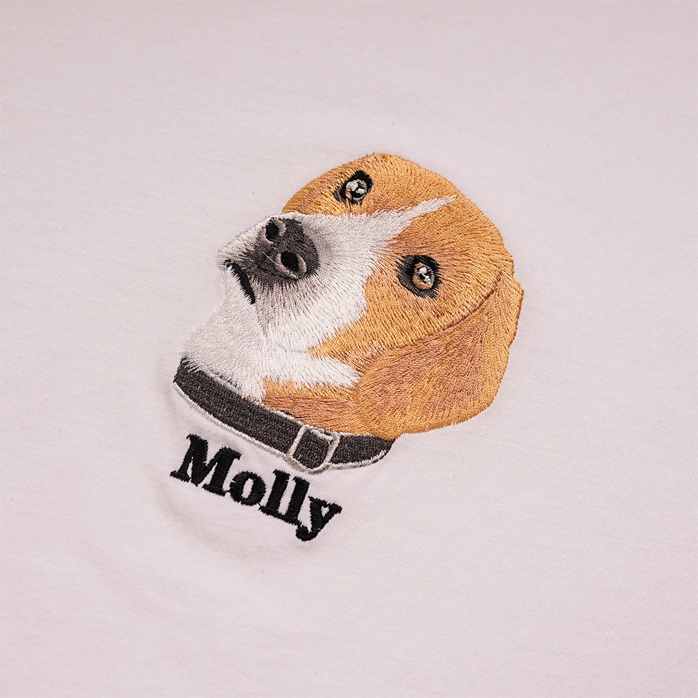Custom Premium Handcrafted Pet Photo Embroidery T-shirt Sweatshirt Hoodie