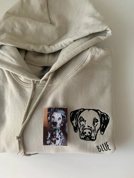 Custom Embroidered Pet Face Hoodie,Tee,Sweatshirt