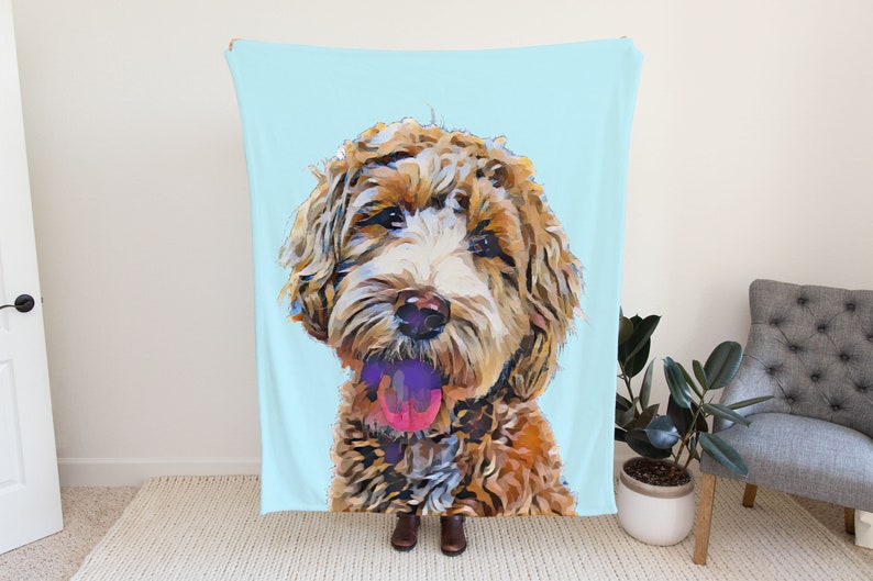 Personalized Pet Portrait Photo Blanket