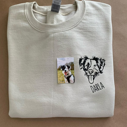 Custom Embroidered Pet Face Tee, Sweatshirt, Hoodie