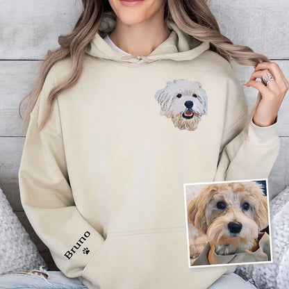 Personalized Pet Portrait Embroidered Sweatshirt