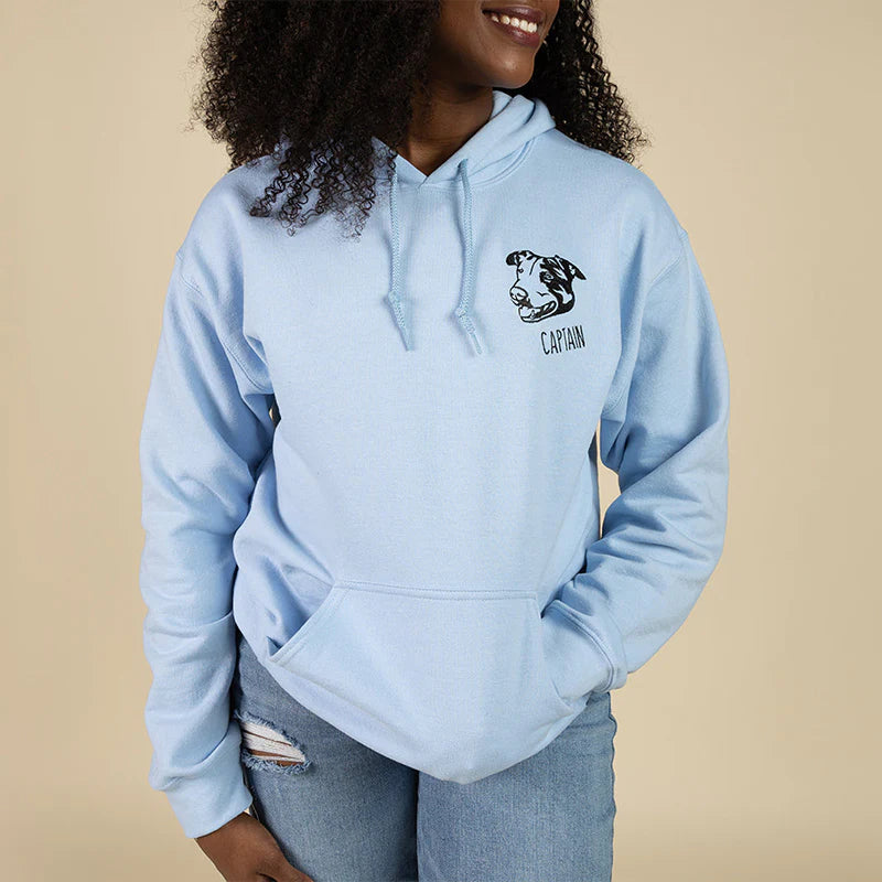 Custom Embroidered Pet Face Hoodie,Tee,Sweatshirt