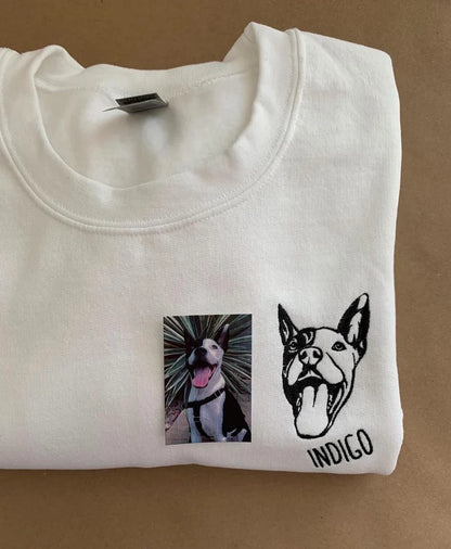 Custom Embroidered Pet Face Sweatshirt,Tee,Hoodie