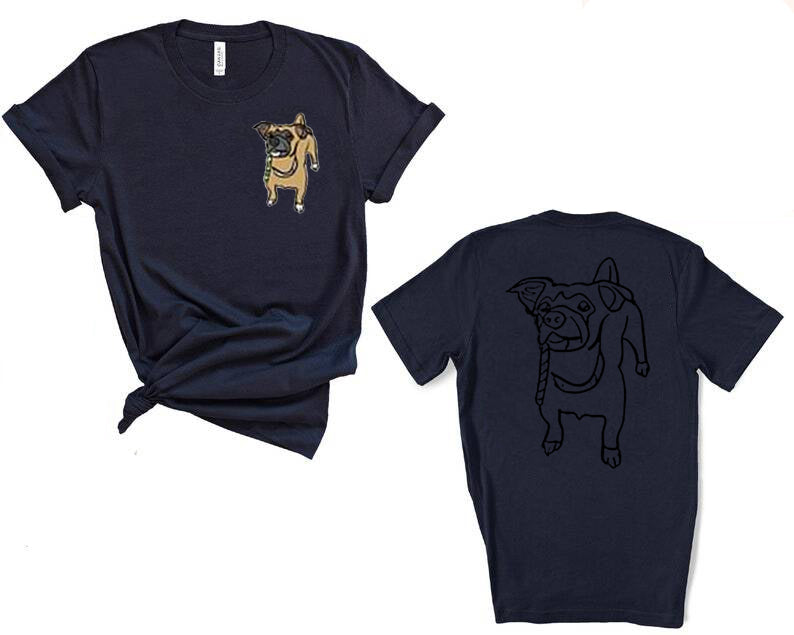 Custom Embroidered Pet Full Body Embroidery on the Front and Back of Sweatshirt Hoodie