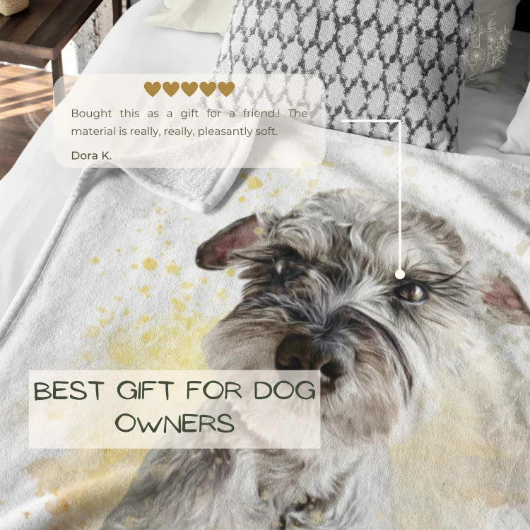 Custom Pet Portrait Blanket Personalized Dog Photo Throw Blanket