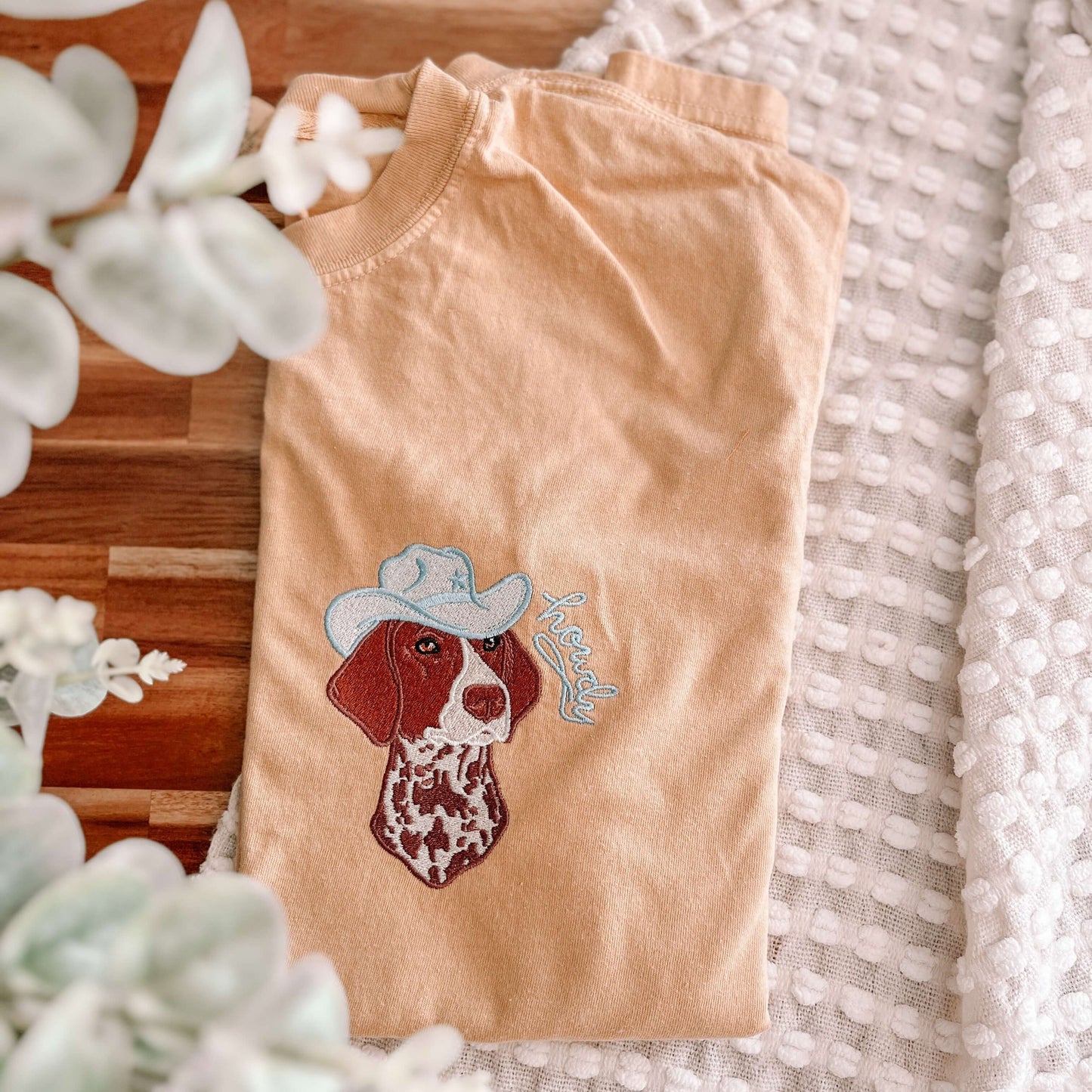 🐱🐶🤠Pet Portrait Embroidery – Custom Hat-Wearing Pet Embroidery on T-shirt, Sweatshirt, or Hoodie
