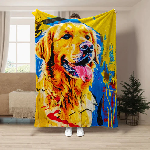 Graffiti-Blue Funk Custom Blanket