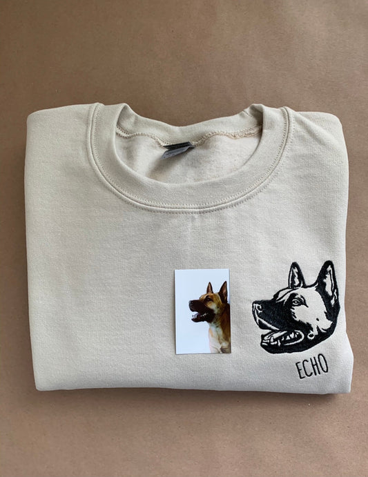 Custom Embroidered Pet Face Sweatshirt,Tee,Hoodie