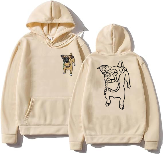Custom Embroidered Pet Full Body Embroidery on the Front and Back of Sweatshirt Hoodie