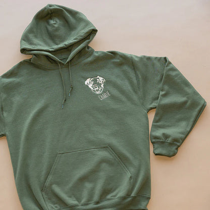 Custom Embroidered Pet Face Hoodie,Tee,Sweatshirt