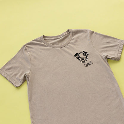 Custom Embroidered Pet Face T-shirt, Sweatshirt, Hoodie