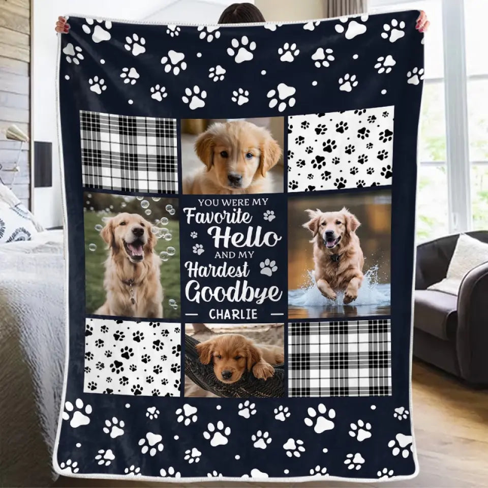 Customized Personalized Memorial Blanket- Sympathy Gift For Pet Owners Pet Lovers